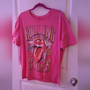 Rolling Stones Pink Womens Tee Size XXL